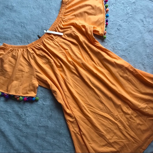 ASOS Curve Dresses & Skirts - NWT ASOS Curve Off Shoulder Pom Fiesta Swing Dress